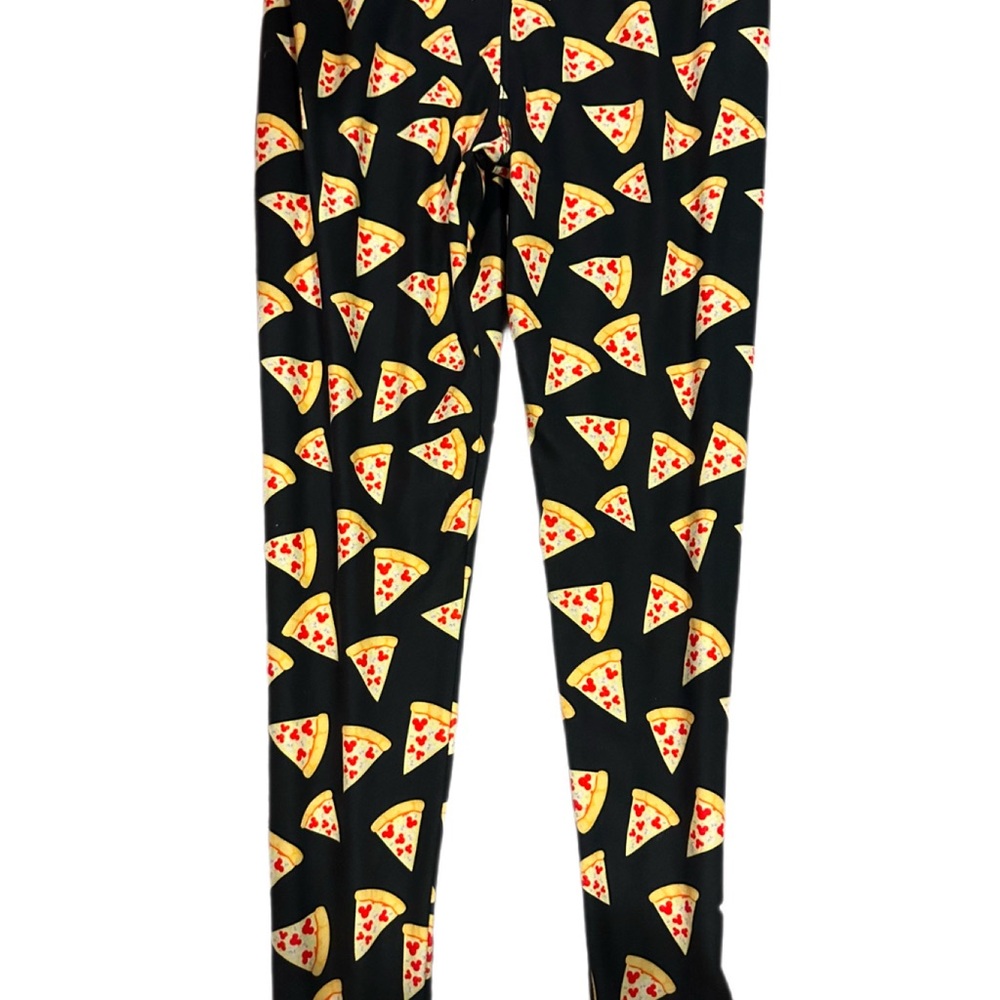Disney Black Pizza Print Leggings